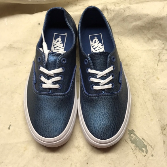 metallic blue vans